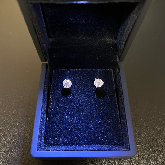 Lab Grown Diamond Earrings | 0.5 CTW Round Certified | .25 CT Each Stud | 14K Gold Earring Studs | Gift for Her Wedding/Birthday/Anniversary