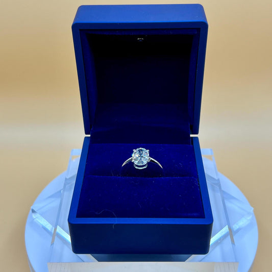 Lab Grown Diamond Engagement Ring | 2 CT Oval Cut Certified | 14K Gold Solitaire | Gift for Her Proposal/Wedding/Birthday/Anniversary