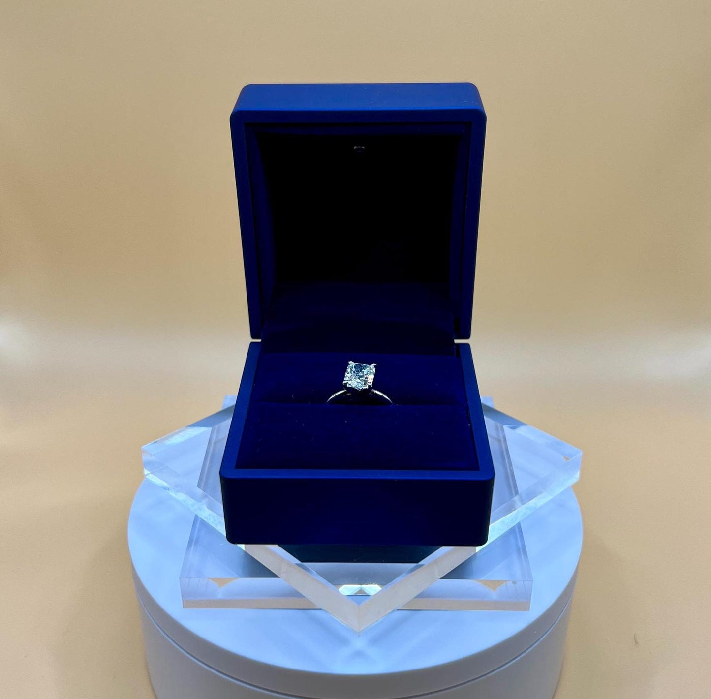 Lab Grown Diamond Engagement Ring | 2 CT Elongated Cushion Certified | 14K Gold Solitaire | Gift for Proposal/Wedding/Birthday/Anniversary