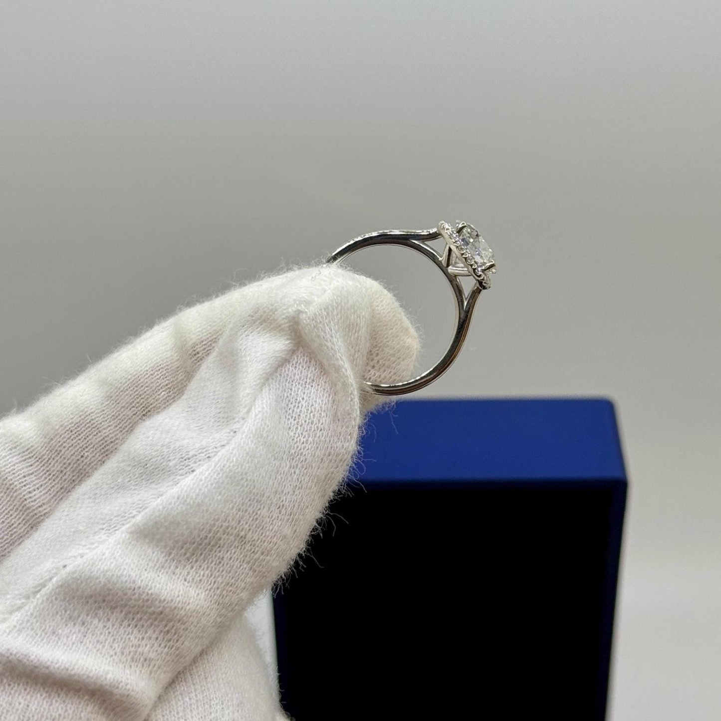 Halo Lab Grown Diamond Engagement Ring | 2 Carat Round Certified | 14K Gold Solitaire | Gift for Her Proposal/Wedding/Birthday/Anniversary