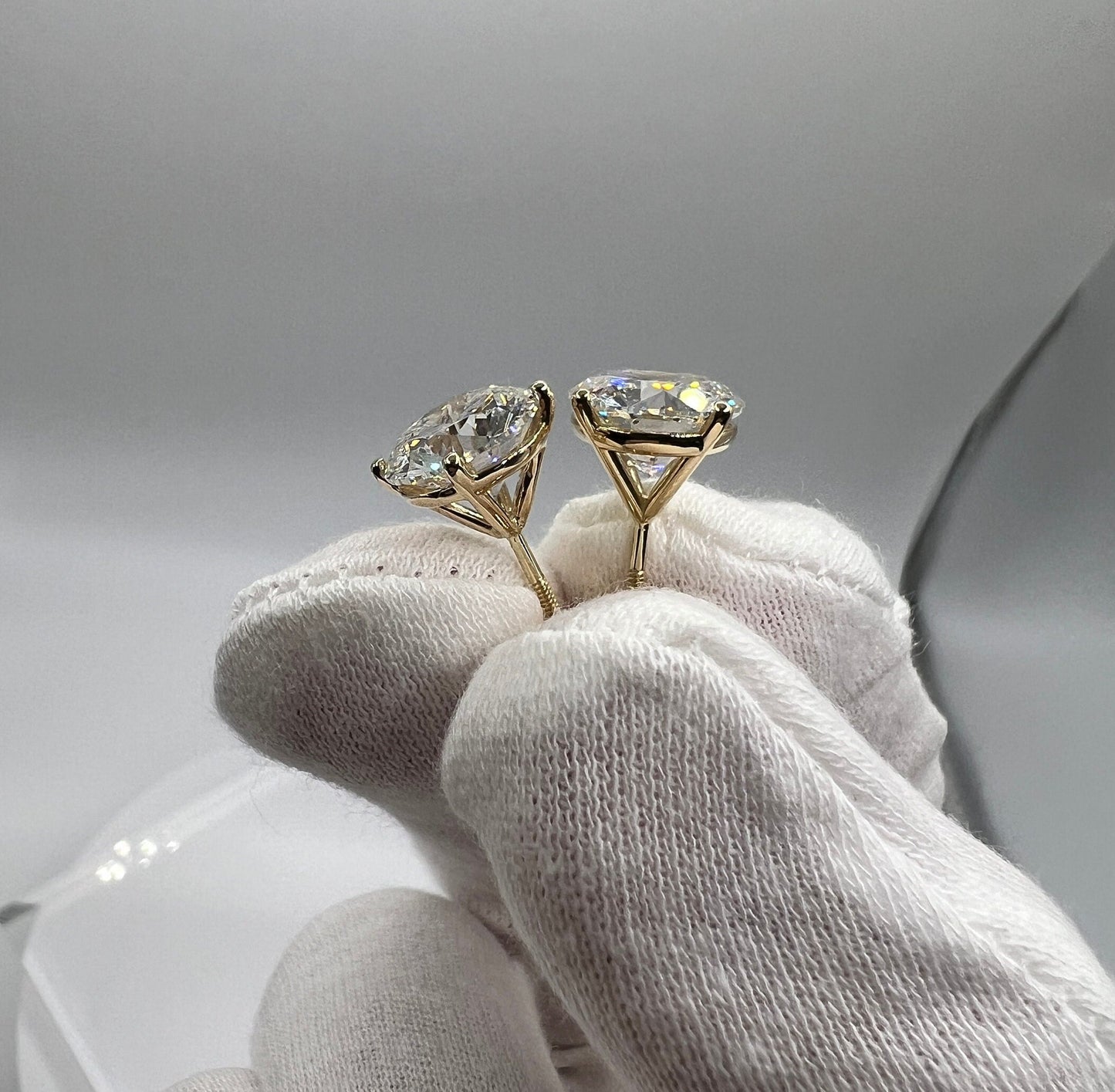 Lab Grown Diamond Earrings | 0.5 CTW Round Certified | .25 CT Each Stud | 14K Gold Earring Studs | Gift for Her Wedding/Birthday/Anniversary