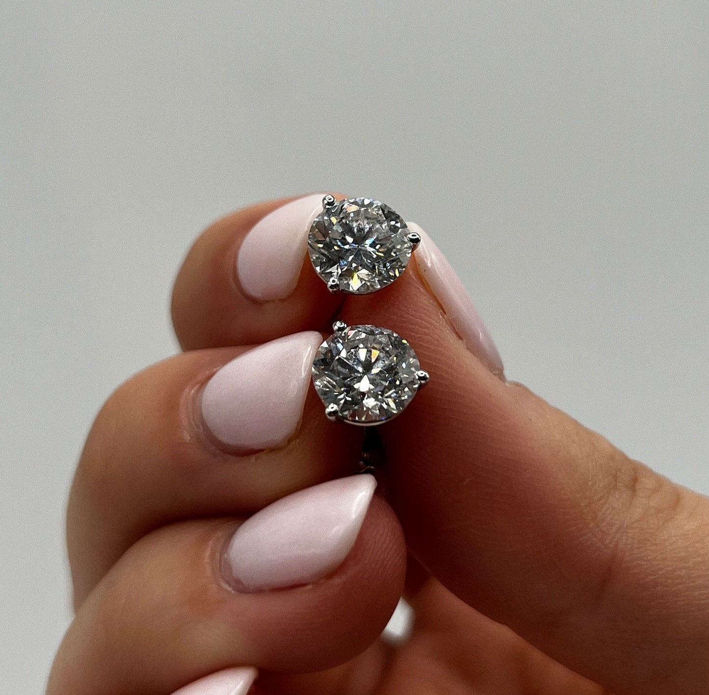 Lab Grown Diamond Earrings | 0.5 CTW Round Certified | .25 CT Each Stud | 14K Gold Earring Studs | Gift for Her Wedding/Birthday/Anniversary