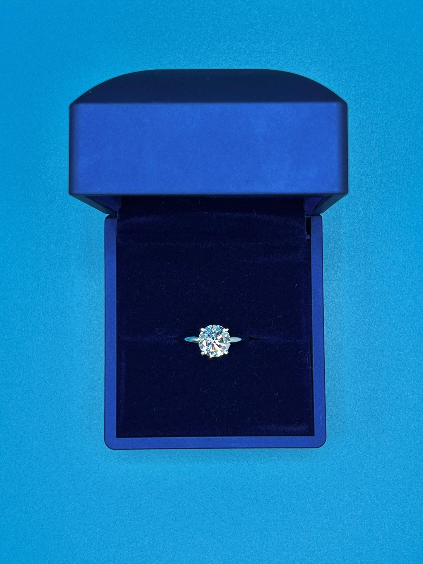 Lab Grown Diamond Engagement Ring | 2 CT Round Certified | 14K Gold Solitaire | Gift for Her Proposal/Wedding/Birthday/Anniversary