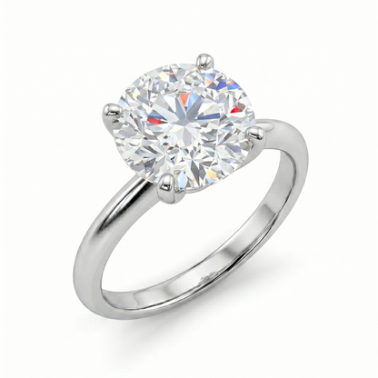 A beautiful diamond engagement ring with a large, brilliant-cut diamond set in a silver band.
