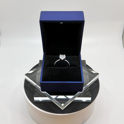 Pavé 2 CT Round Certified Lab Grown Diamond Engagement Ring