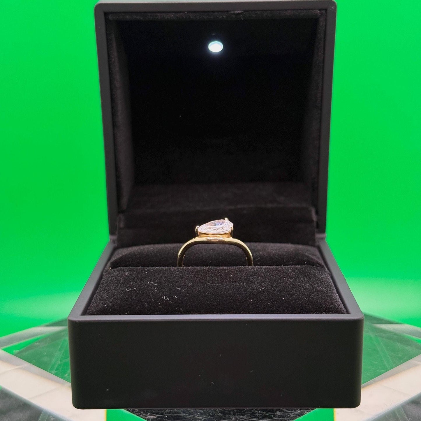 Pear Shaped Pinky Ring • Certified Lab Grown Diamond • 0.75 CT • 14K Gold