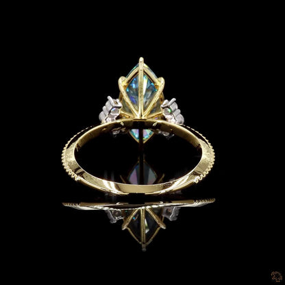 RARE Blue Marquise 2 CT Certified Lab Grown Diamond