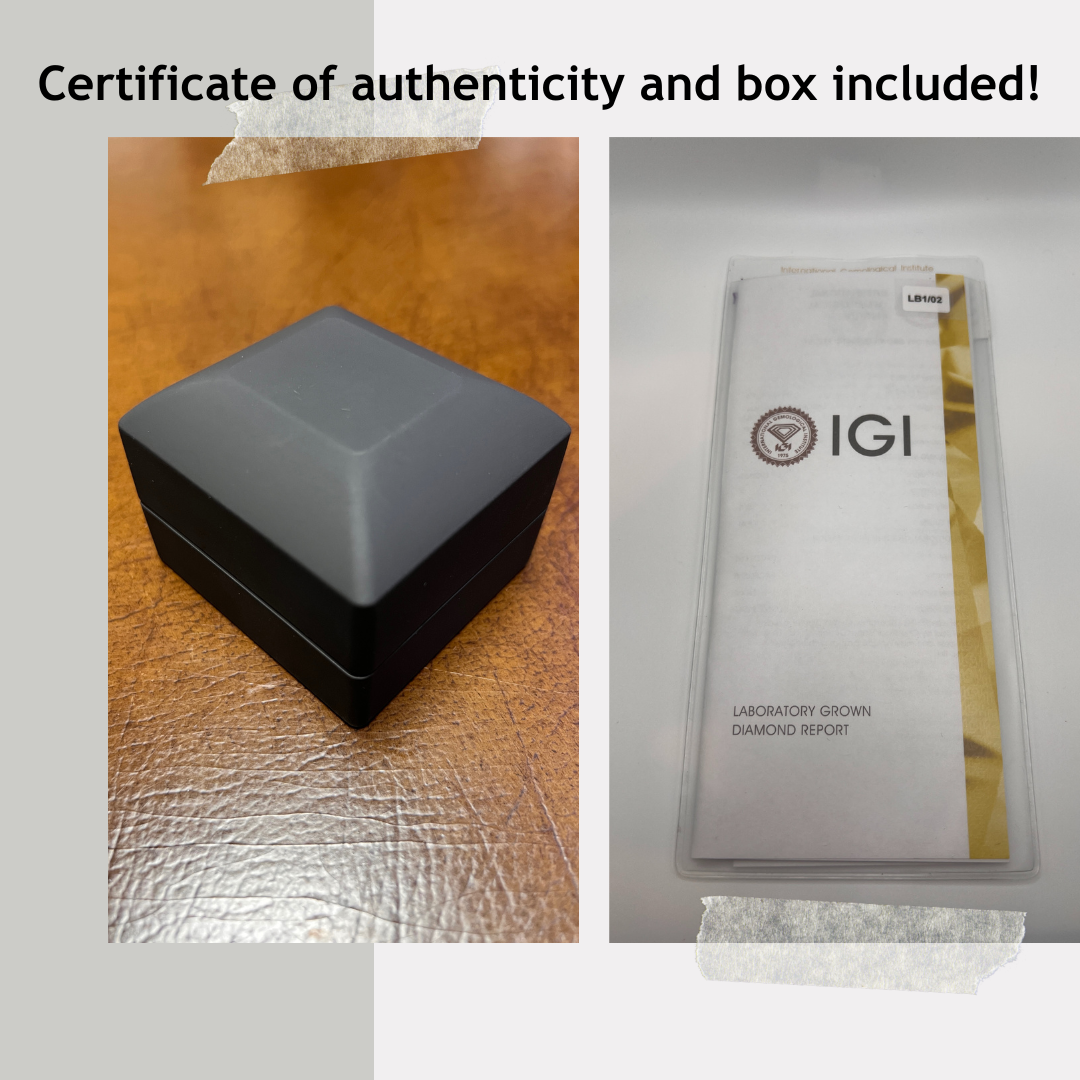 a certificate of authenticity and a box, both placed on a wooden surface.