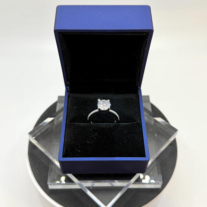 Pavé 2 CT Round Certified Lab Grown Diamond Engagement Ring