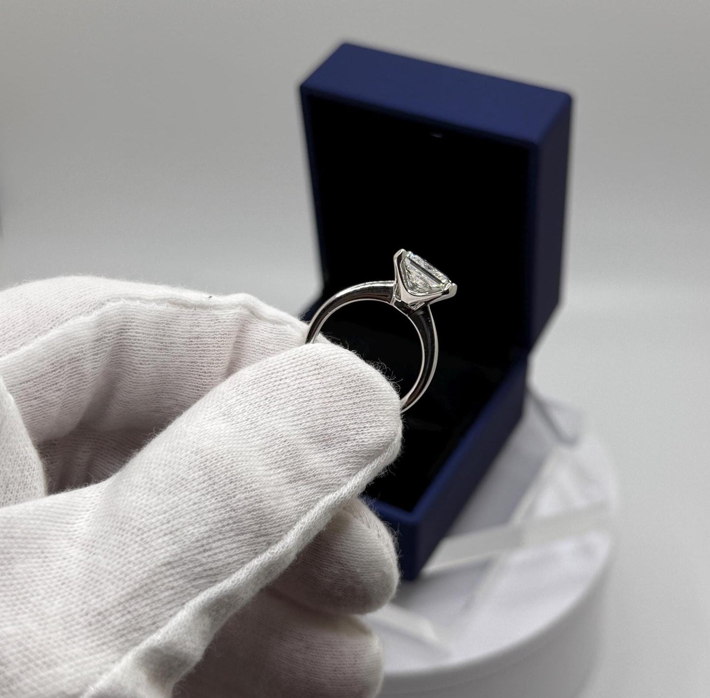 Princess Engagement Ring, 3 CT Princess Cut Lab Grown Diamond Ring, 14K Gold Solitaire Ring, Certified Real Lab Created