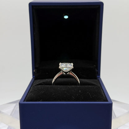3 CT Princess Cut Certified Lab Grown Diamond Engagement Ring