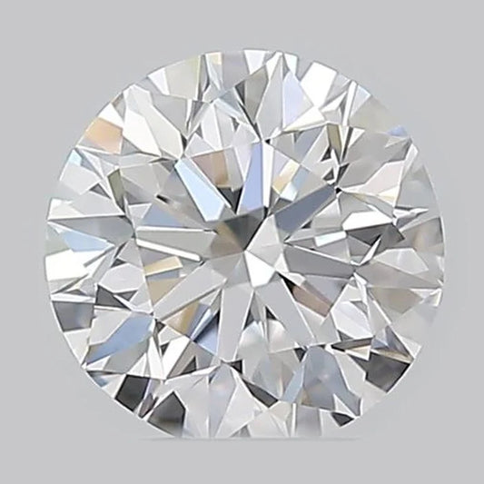 a close-up view of a diamond with a clear, brilliant cut. The diamond has a unique and intricate pattern of fractures and angles, creating a visually striking and captivating piece of jewelry.