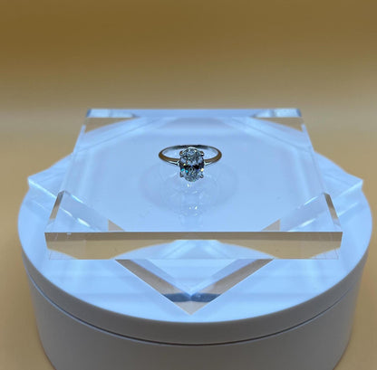 2 CT Oval Certified Lab Grown Diamond Engagement Ring