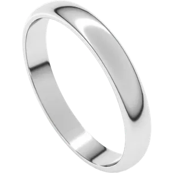 14K White Gold Wedding Band