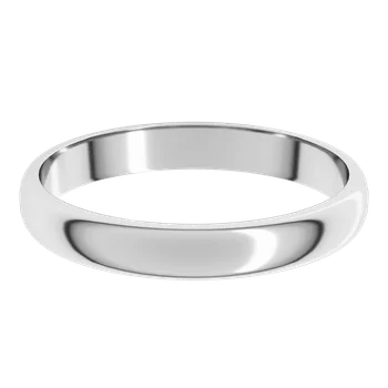 14K White Gold Wedding Band