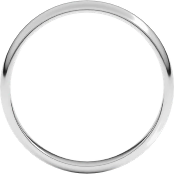 14K White Gold Wedding Band