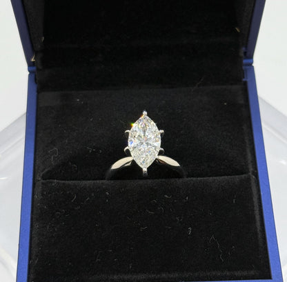 2 CT Marquise Certified Lab Grown Diamond Engagement Ring