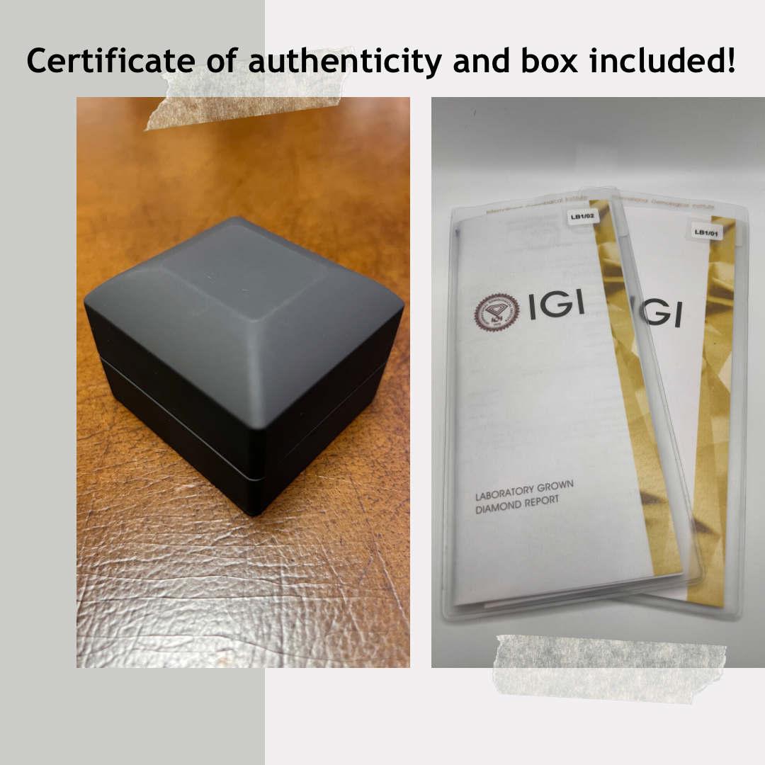 a certificate of authenticity and a box, both of which are placed on a wooden surface.
