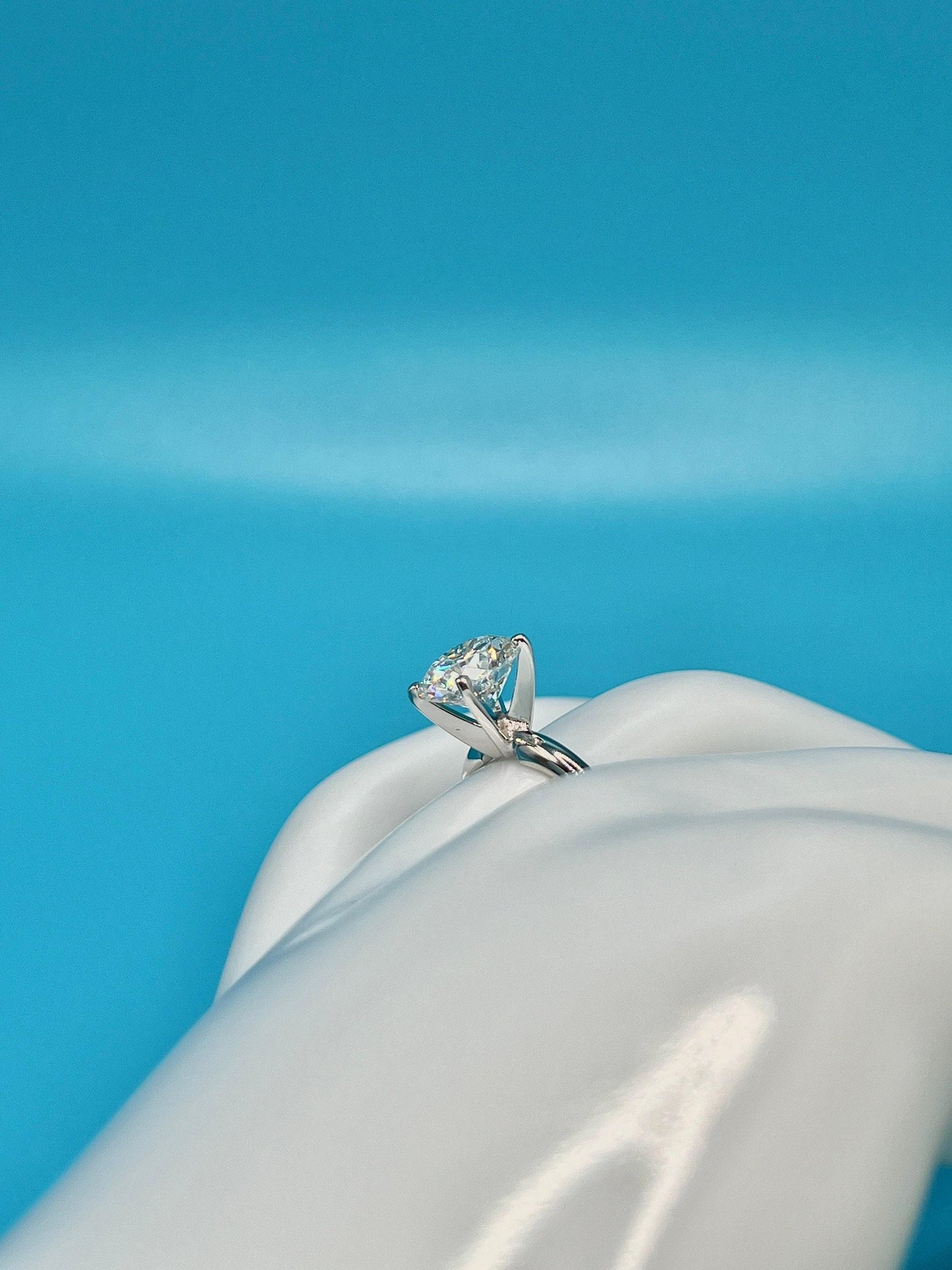 Lab Grown Diamond Engagement Ring | 2 CT Round Certified | 14K Gold Solitaire | Gift for Her Proposal/Wedding/Birthday/Anniversary