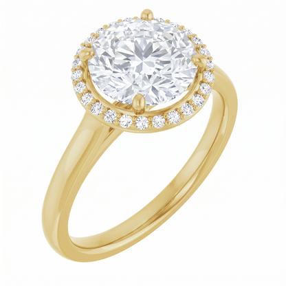 Halo 2 Carat Round Engagement Ring | Certified Lab Grown Diamond