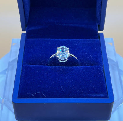 2 CT Oval Certified Lab Grown Diamond Engagement Ring