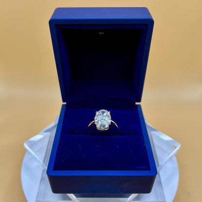 6 CT Oval Certified Lab Grown Diamond Engagement Ring