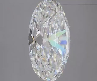 6 CT Oval Certified Lab Grown Diamond Engagement Ring