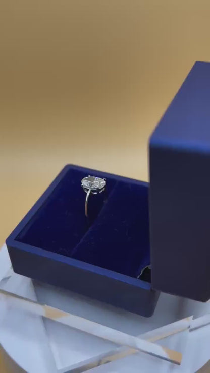 2 CT Oval Certified Lab Grown Diamond Engagement Ring