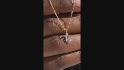 Initial Lab-Grown Diamond Letter Necklace