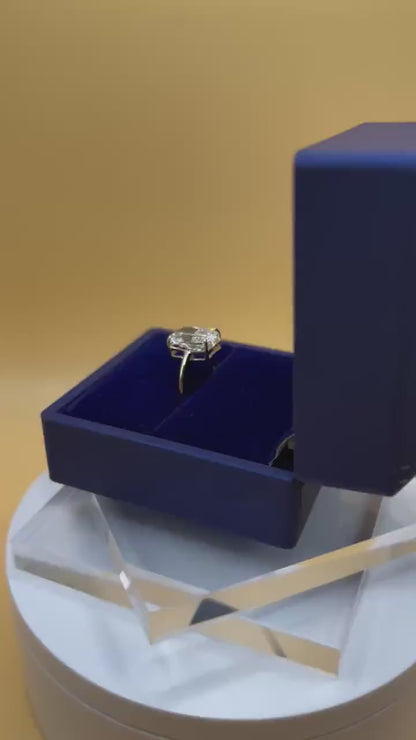 3 CT Elongated Cushion Certified Lab Grown Diamond Engagement Ring
