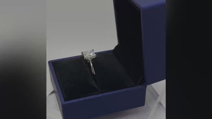 3 CT Princess Cut Certified Lab Grown Diamond Engagement Ring