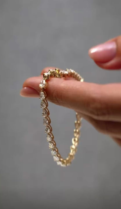 Pear Shaped Tennis Bracelet | Lab Grown Diamond | 6.5 CT